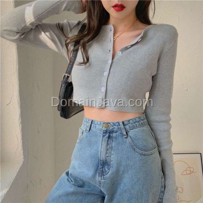 Crop Top Full Button