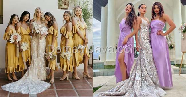 Gaun Bridesmaid Berpotongan Mermaid