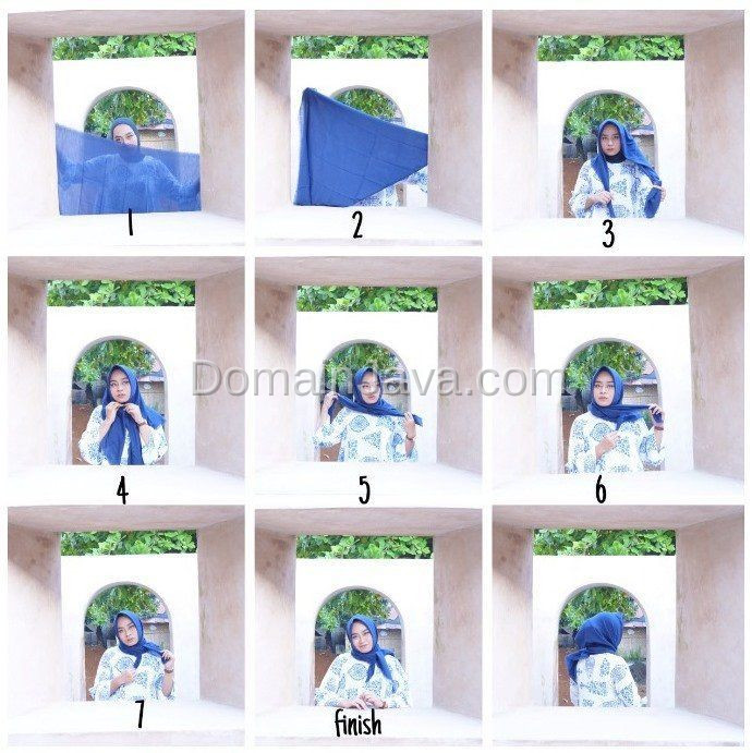 Jilbab Segi Empat Model Pita