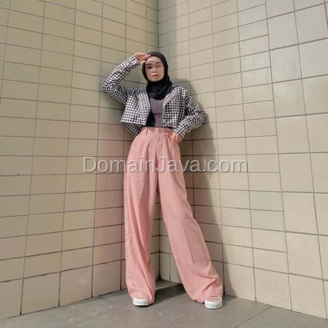 Kulot Pink dan Outer Gingham