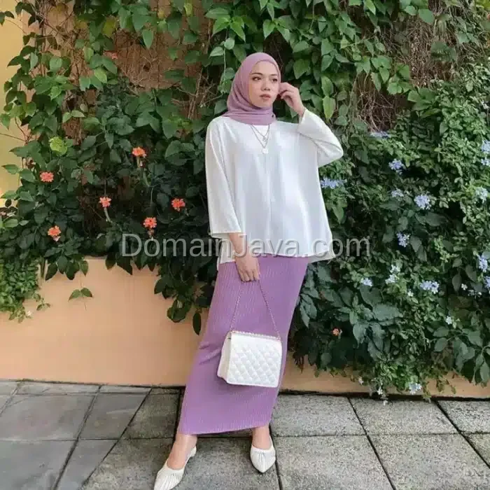 OOTD Rok Span dengan Blouse