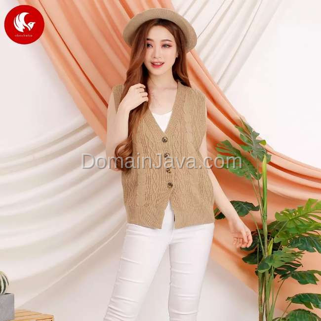Rompi Rajut Full Button