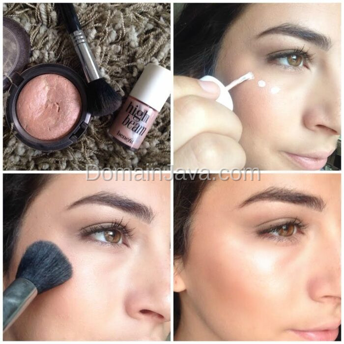 Tambahkan Shimmer pada Pipi